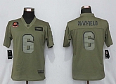 Women Nike Cleveland Browns 6 Mayfield Nike Camo 2019 Salute to Service Limited Jersey,baseball caps,new era cap wholesale,wholesale hats